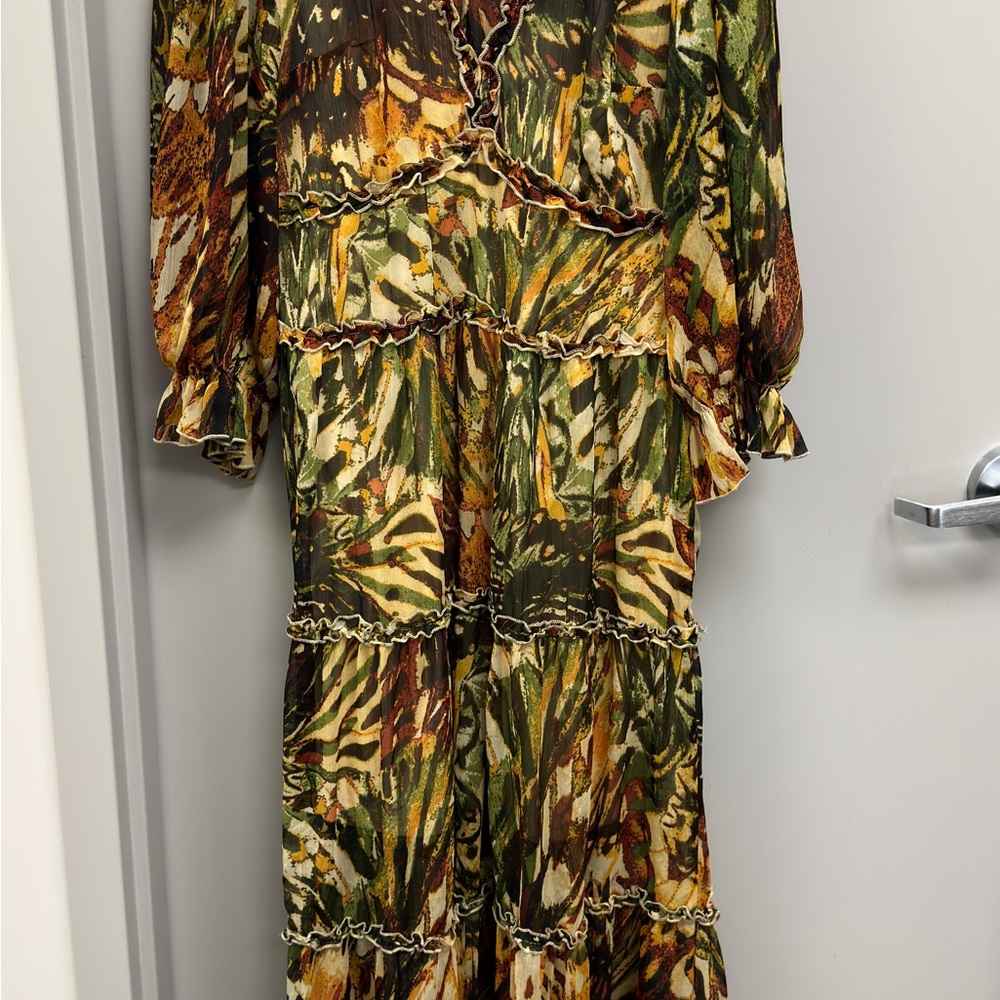 Anthropologie / Live 4 Truth Boho- Floral Tropical Print Maxi Dress 2x